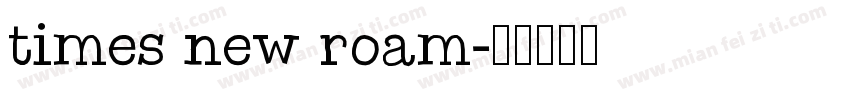 times new roam字体转换